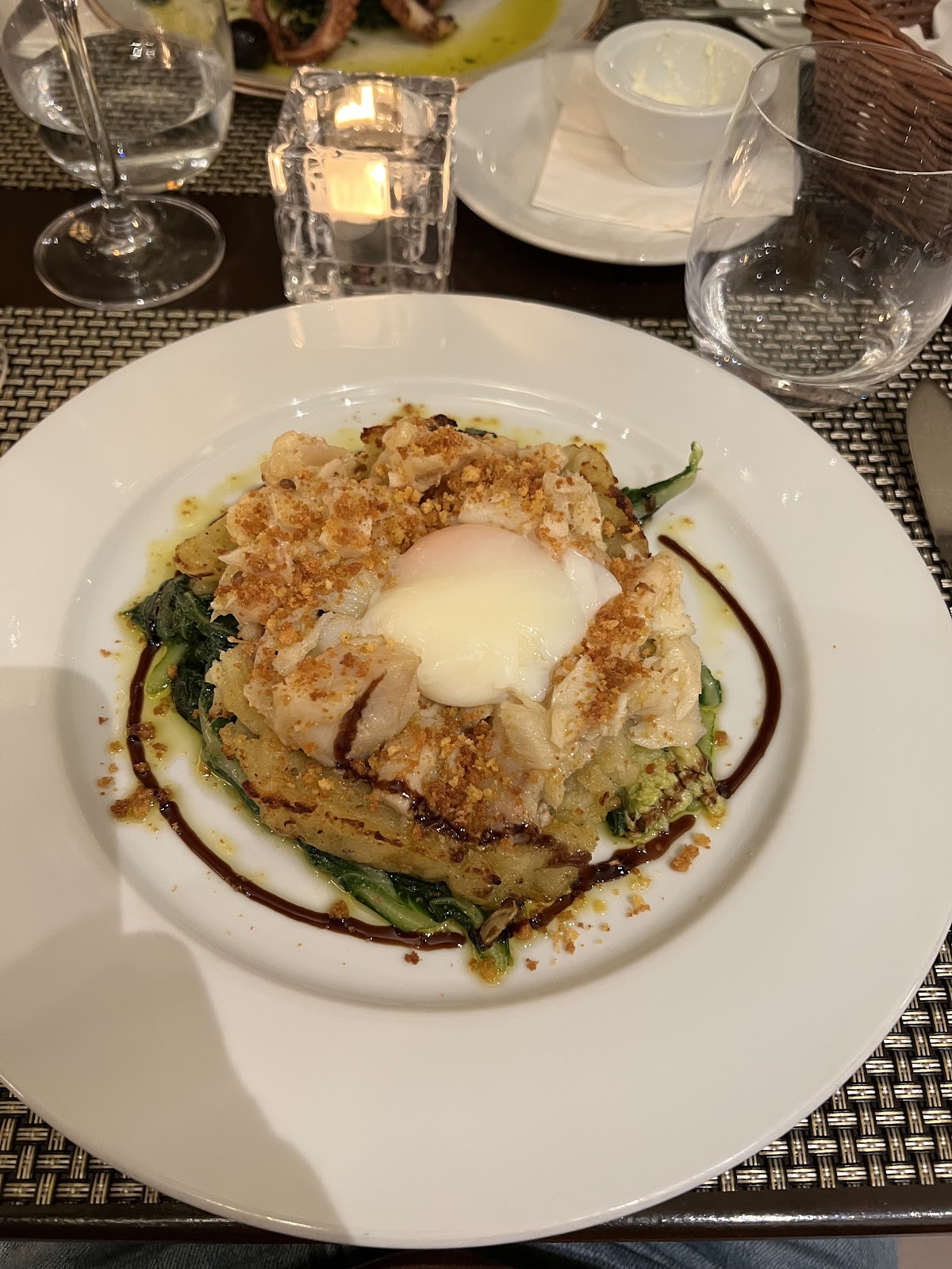 Poached egg dish