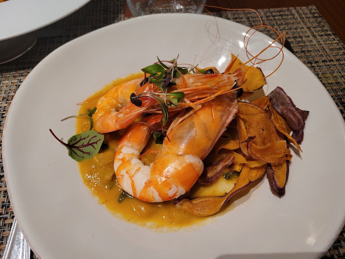 Sauced prawns